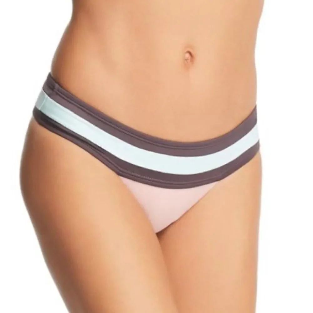 PILYQ Womens Rivera Banded Colorblock Swim Bottom